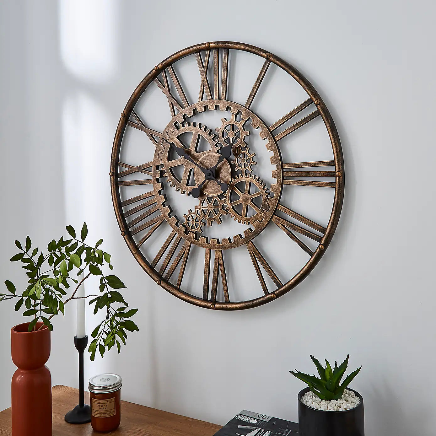 DUNELM Outdoor Cogs Indoor Outdoor Wall Clock - S R Originals