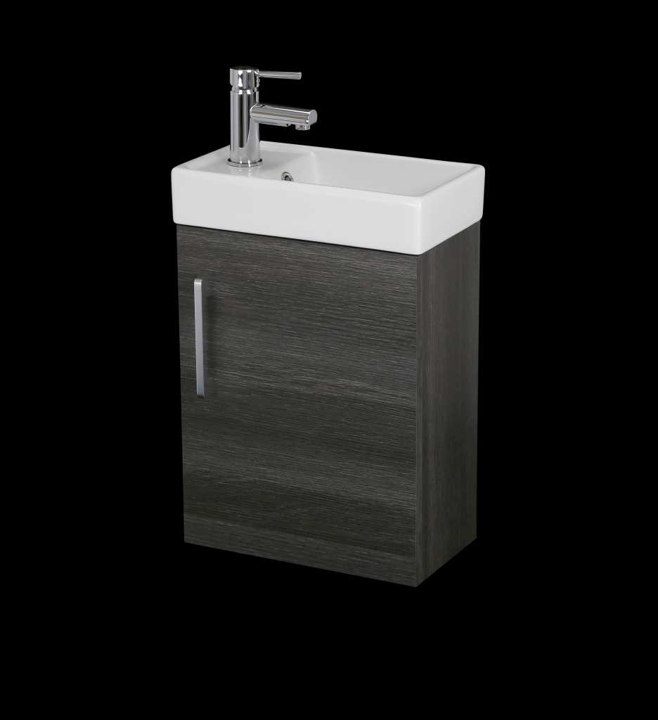 ARTIS Breeze Grey Wall Hung Cloakroom Vanity Unit 400mm - S R Originals 