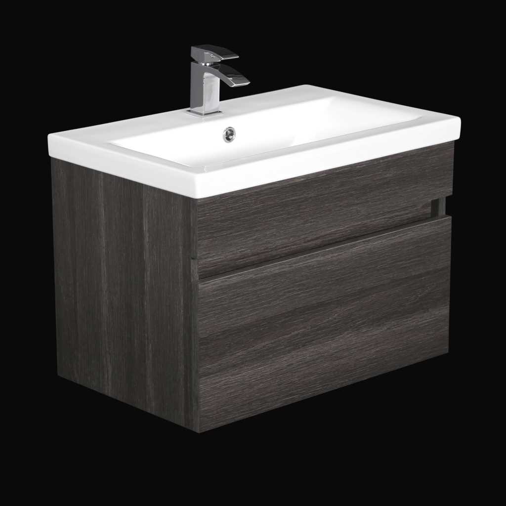 ARTIS Centro Grey Wood Wall Hung Vanity Unit & Basin 600mm - S R Originals