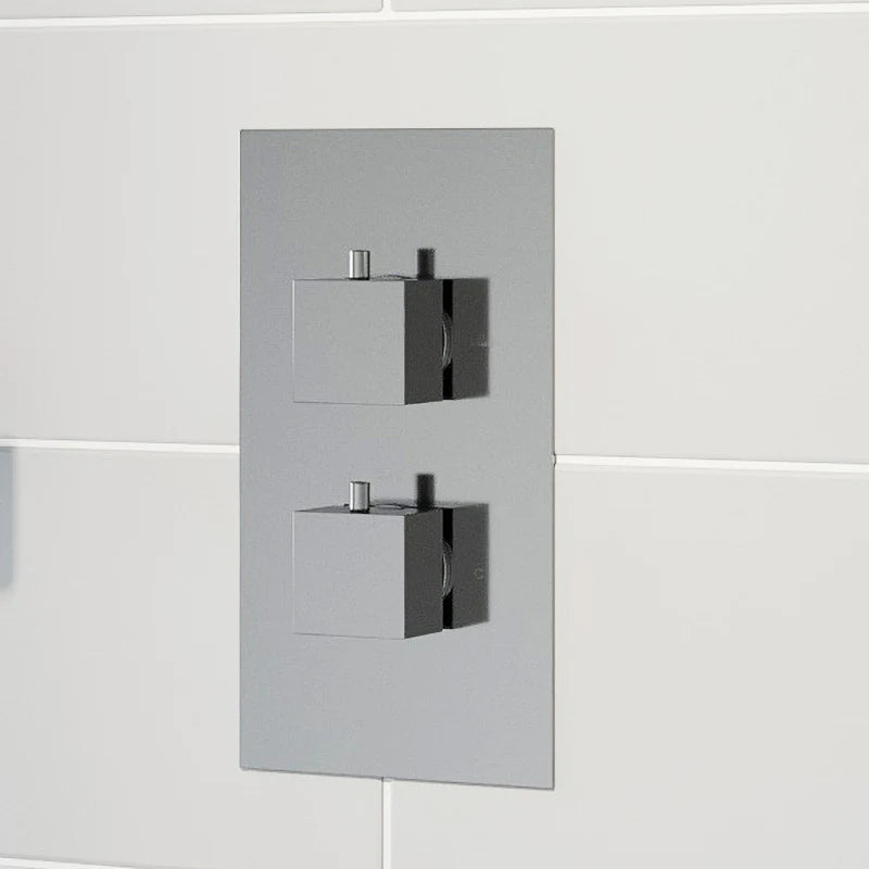 ARCHITECKT Square Mixer Shower - Concealed with Ceiling Fixed Head & Handset - S R Originals