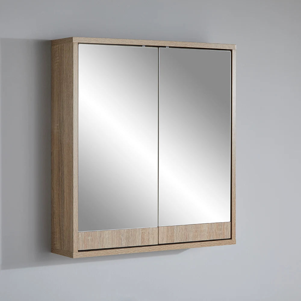 VALE DESIGNS Oak Bathroom Mirror Cabinet 600 x 600mm - S R Originals