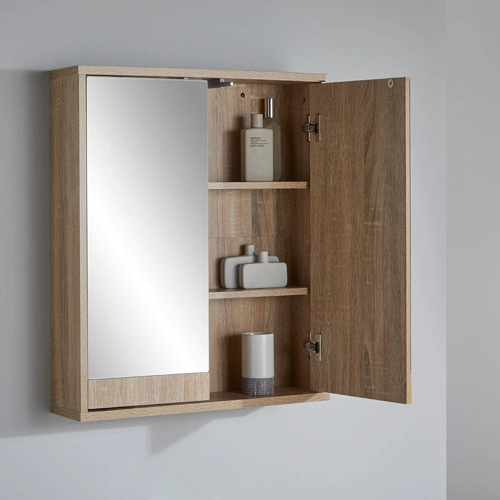 VALE DESIGNS Oak Bathroom Mirror Cabinet 600 x 600mm - S R Originals