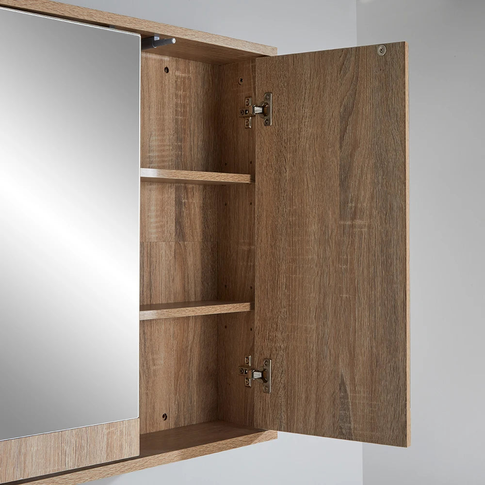 VALE DESIGNS Oak Bathroom Mirror Cabinet 600 x 600mm - S R Originals