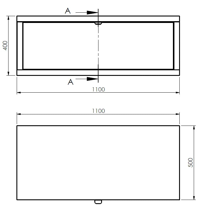 VITUSSO Garda Wood Wall Hung Vanity Unit - 1100mm Width - S R Originals