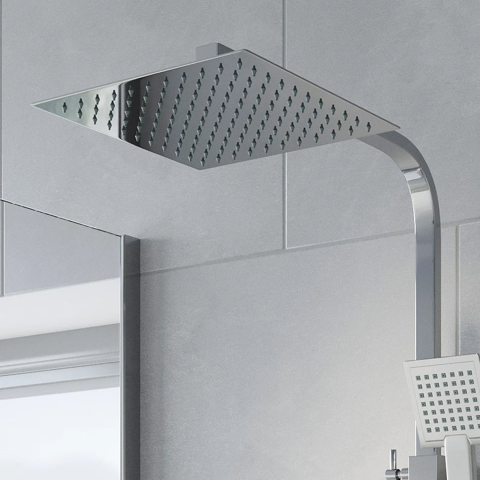 ARCHITECKT Square Thermostatic Bar Mixer Shower with Adjustable & Fixed Head -Square - S R Originals