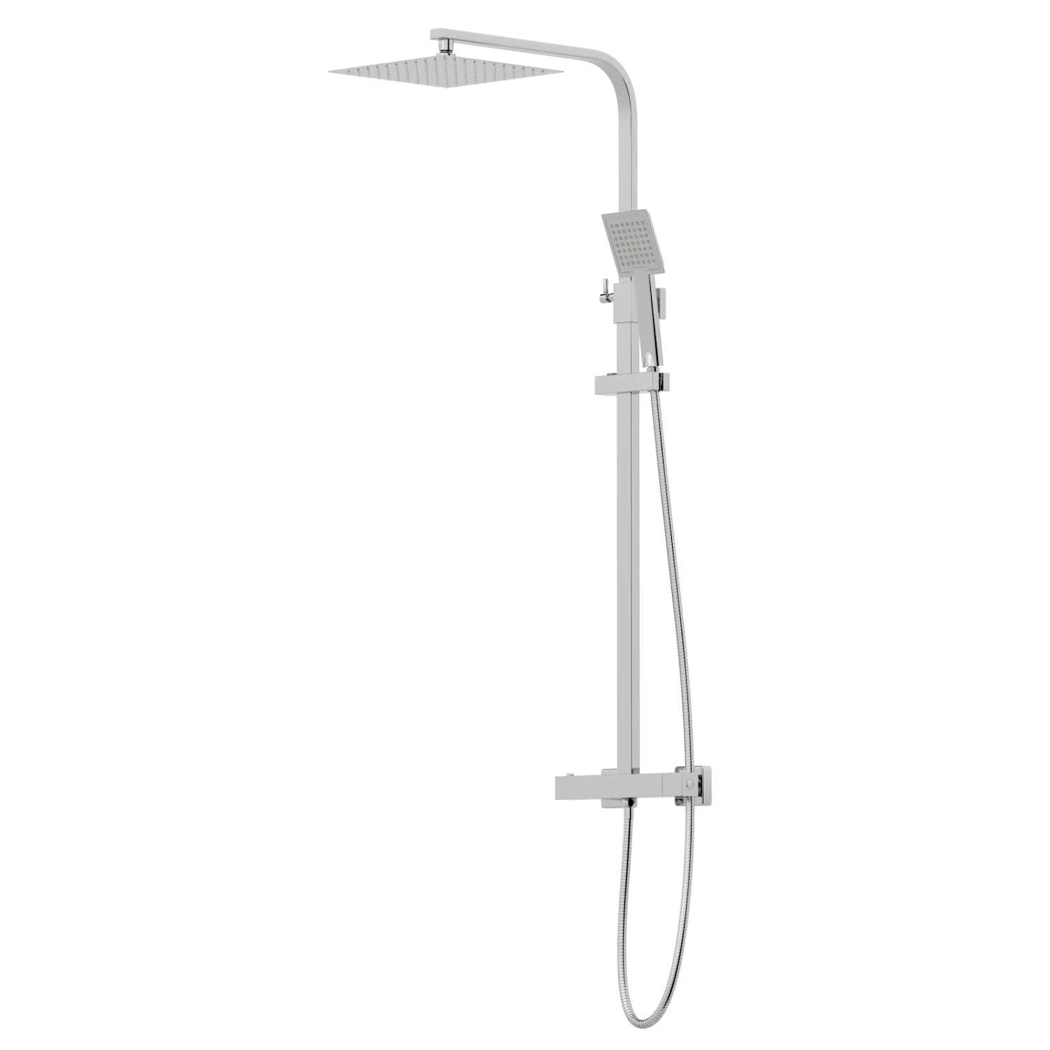 ARCHITECKT Square Thermostatic Bar Mixer Shower with Adjustable & Fixed Head -Square - S R Originals