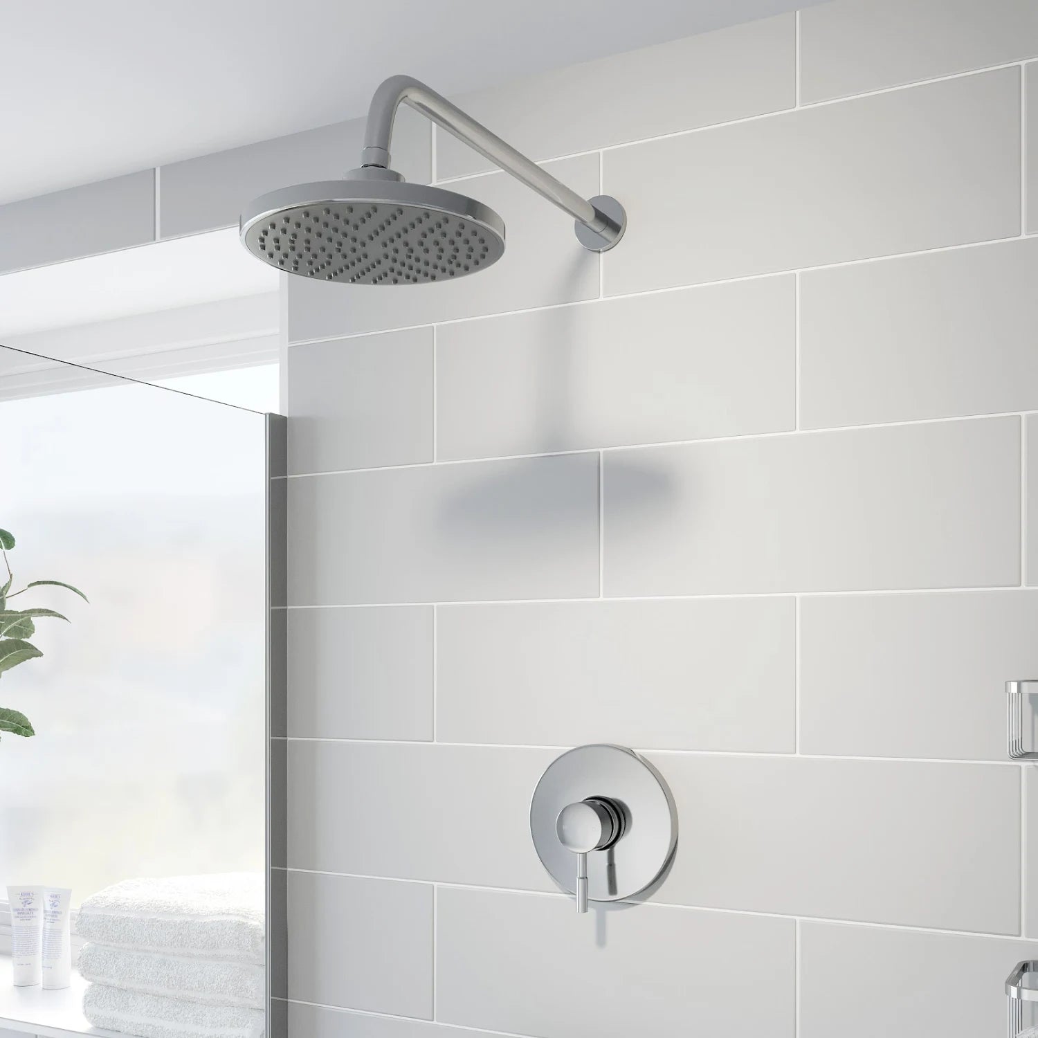 ESSENTIALS Concealed Stick Shower with Wall Mounted Fixed Shower Head - S R Originals