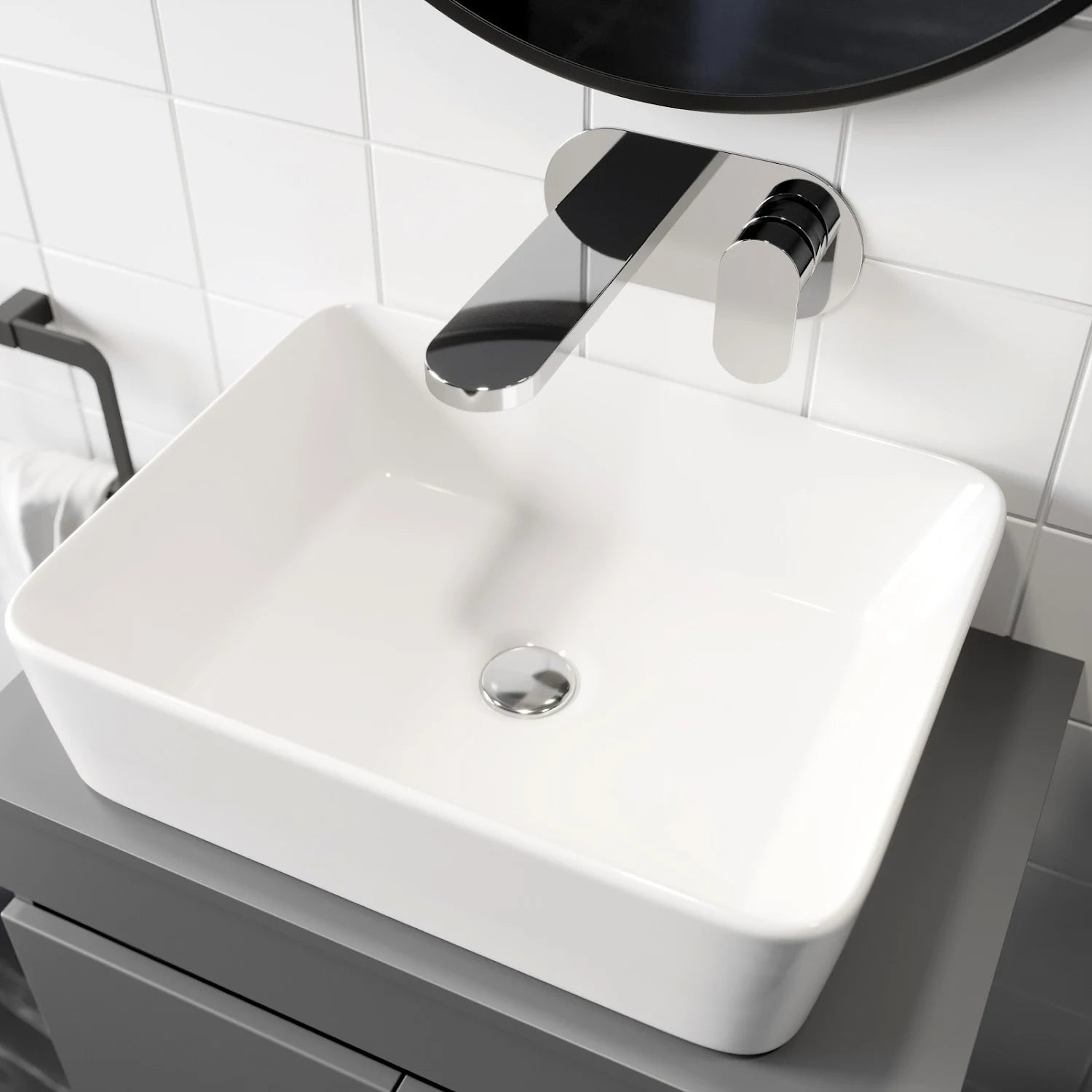 AFFINE Croix Countertop Basin - 480 x 370mm - S R Originals