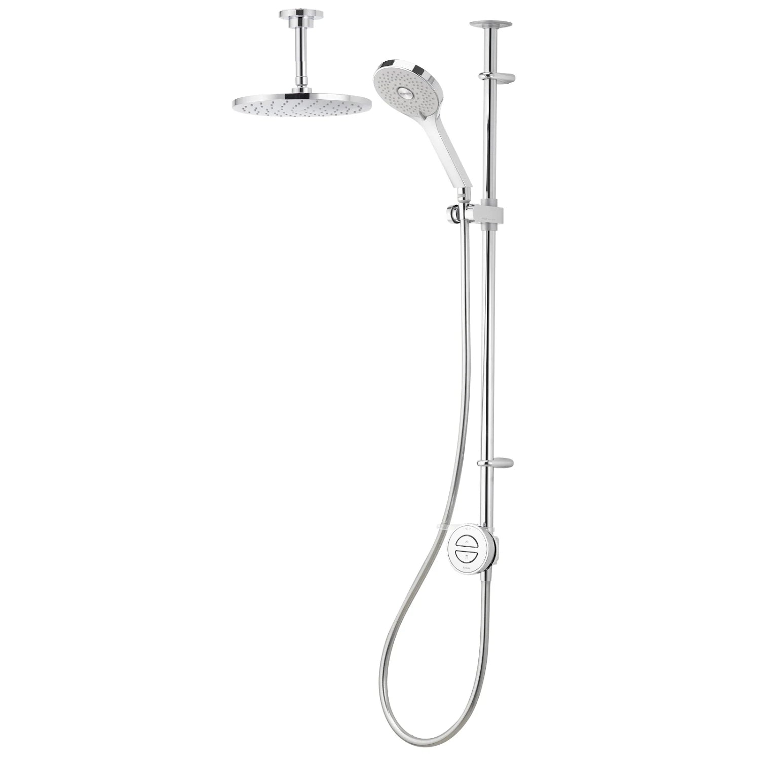 AQUALISA Unity Q Smart Shower - Exposed with Adjustable & Ceiling Fixed Head (HP/Combi) - S R Originals