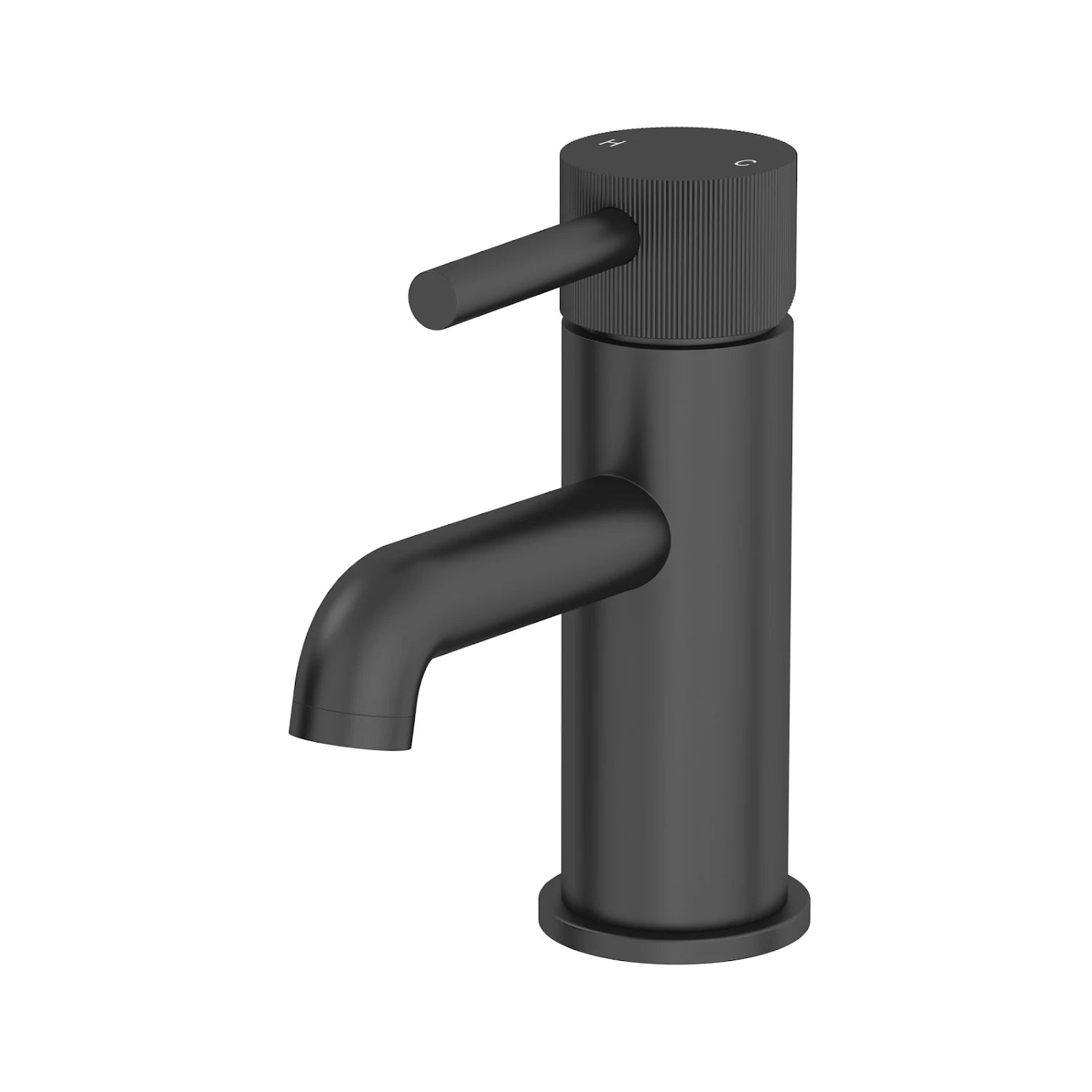 MERANO Fluted Basin Mixer Tap - Matt Black - S R Originals