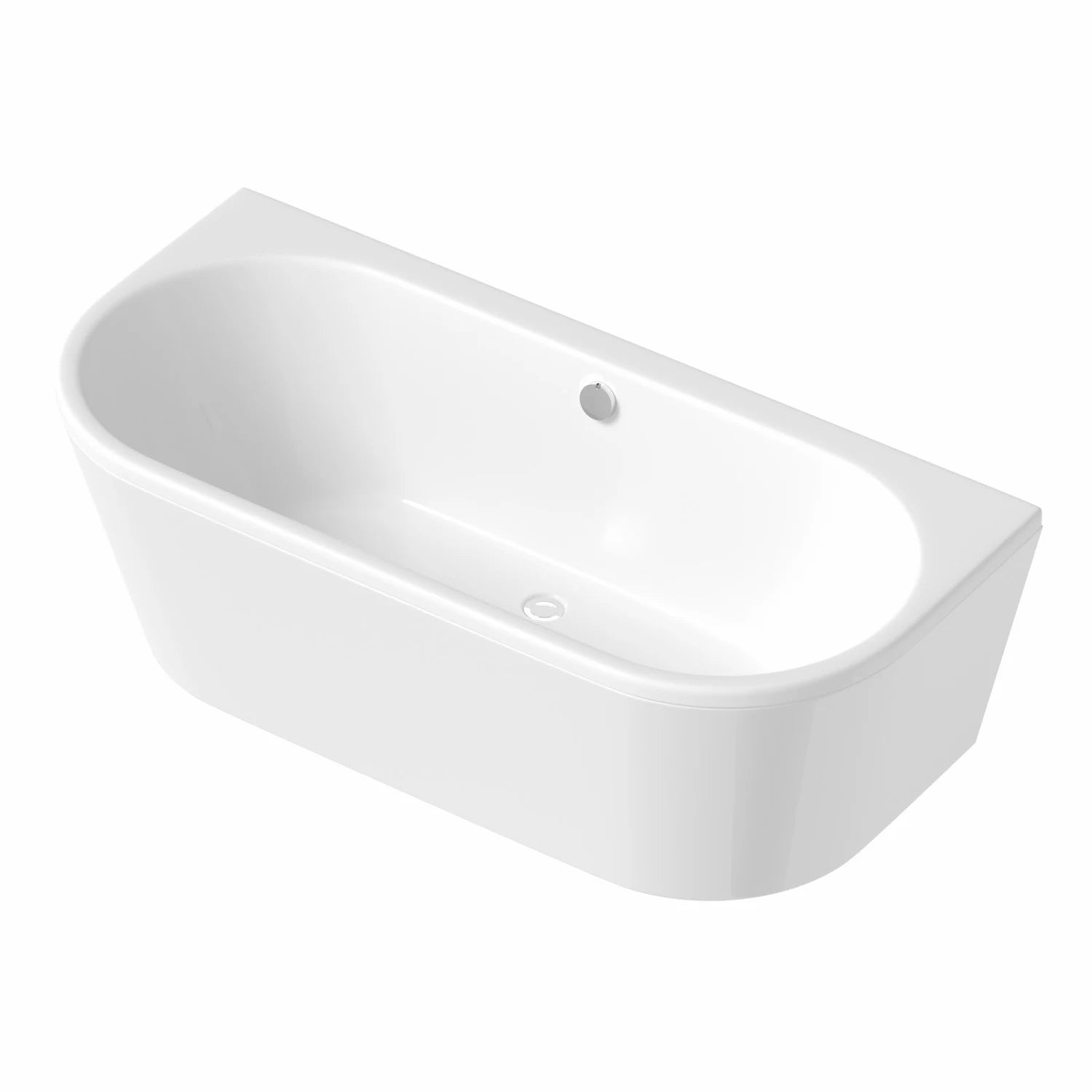 AFFINE Back To Wall Double Ended Bath with Panel 1700 x 750mm - S R Originals