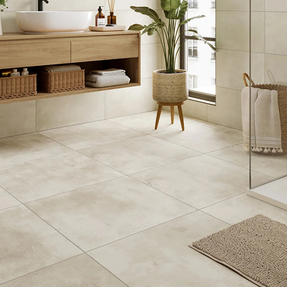 AMIATA Lamos Cream Porcelain Wall & Floor Tiles 600 x 600mm - S R Originals