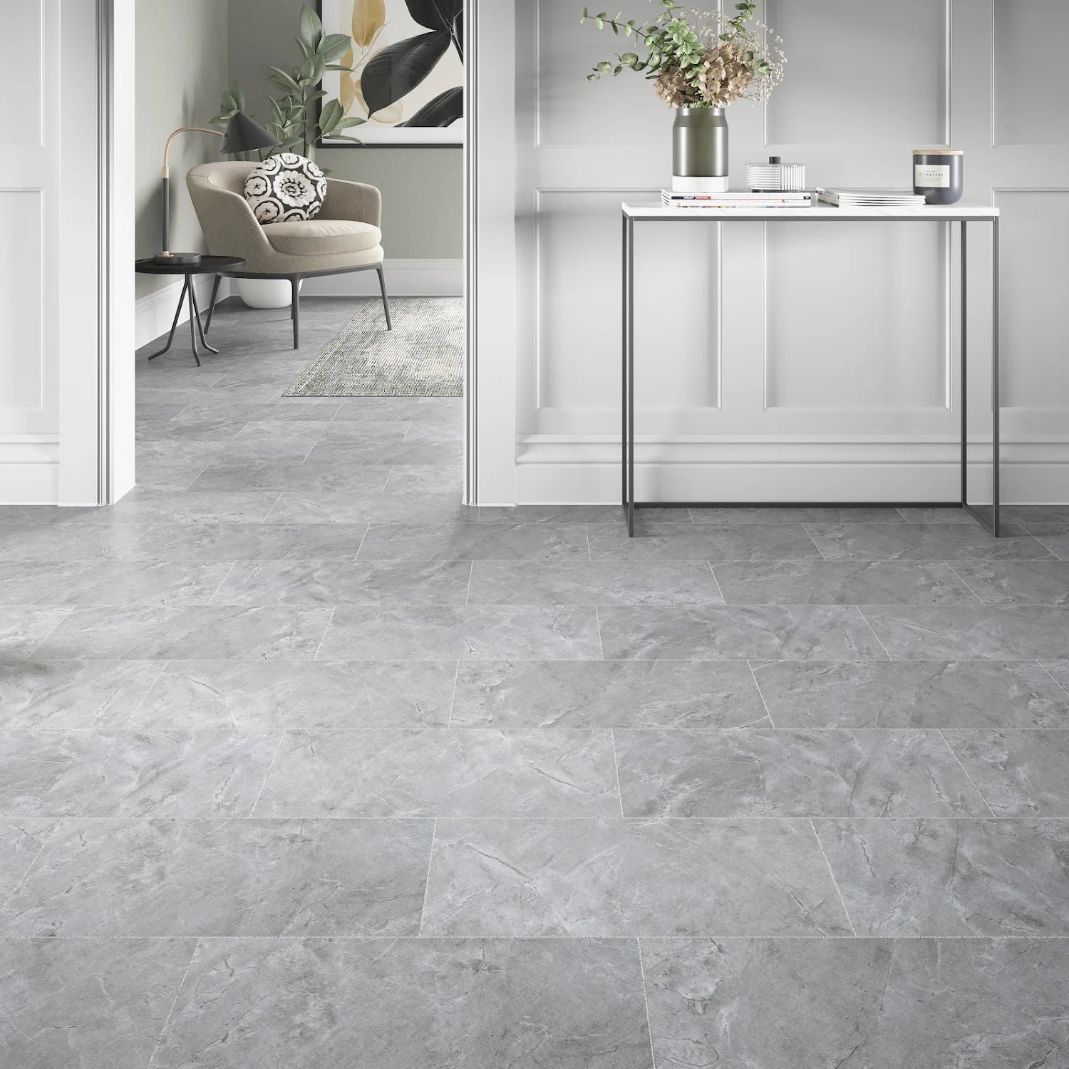 AMIATA Stone Grey SPC Click Vinyl Flooring 1.86m² - S R Originals