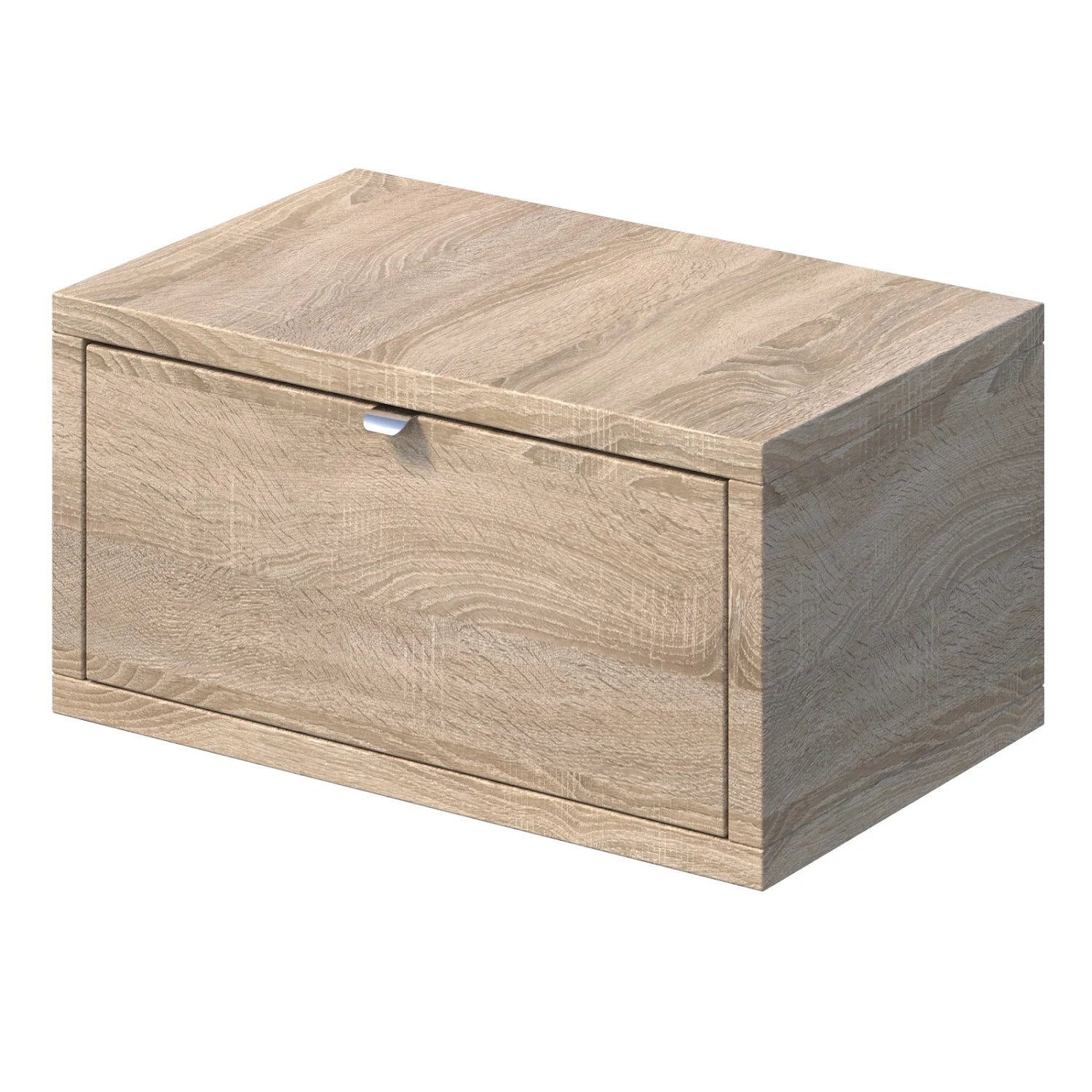 VITUSSO Garda Wood Wall Hung Vanity Unit & Croix White Countertop Basin - 800mm - S R Originals