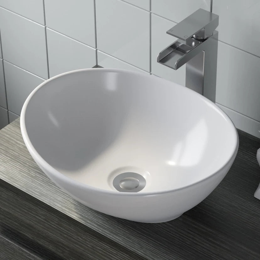 ARTIS Centro Grey Wood Freestanding Vanity Unit & Affine Roubaix Countertop Basin 600mm - S R Originals