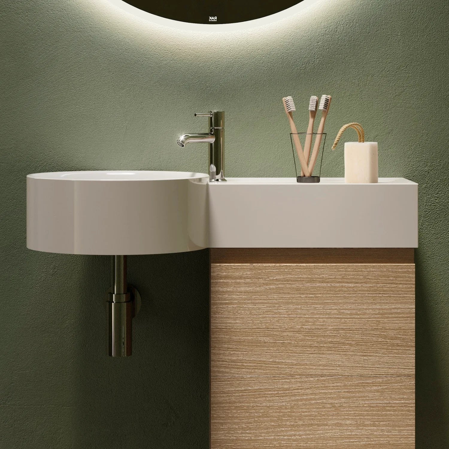 RAK Petit Wall Hung Basin - Right Ledge - S R Originals