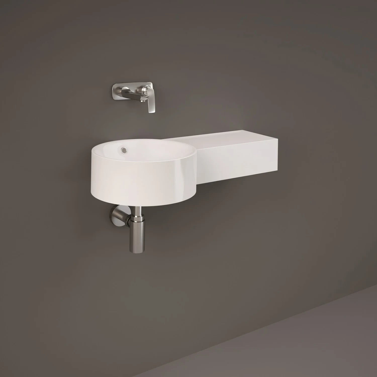 RAK Petit Wall Hung Basin - Right Ledge - S R Originals