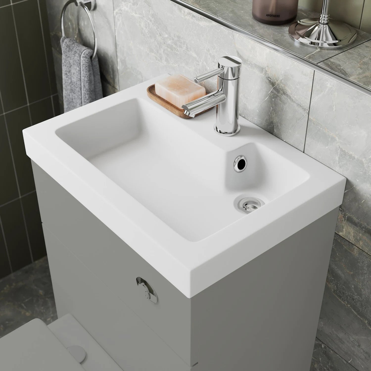 Ceramica Small Cloakroom Recessed Basin 500mm - S R Originals