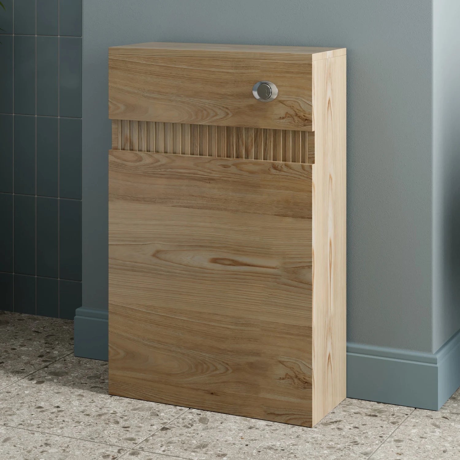 ARTIS Fluted Back to Wall Toilet Unit - Wood - S R Originals