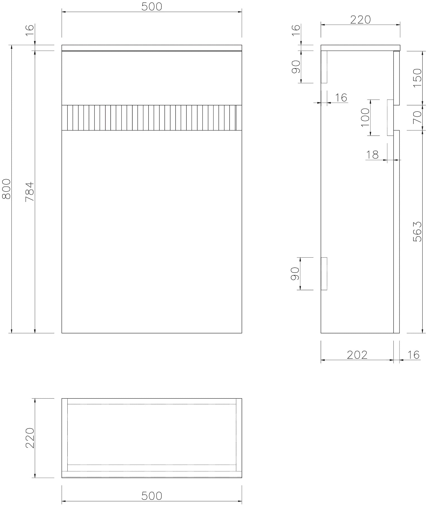 ARTIS Fluted Back to Wall Toilet Unit - Wood - S R Originals