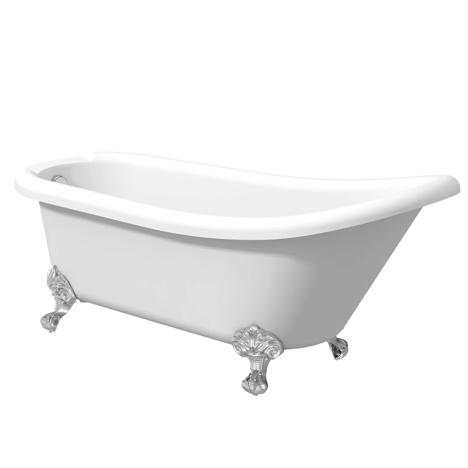 PARK LANE BUXTON Freestanding Roll Top Bath With Ball Feet - 1550 x 750mm - S R Originals