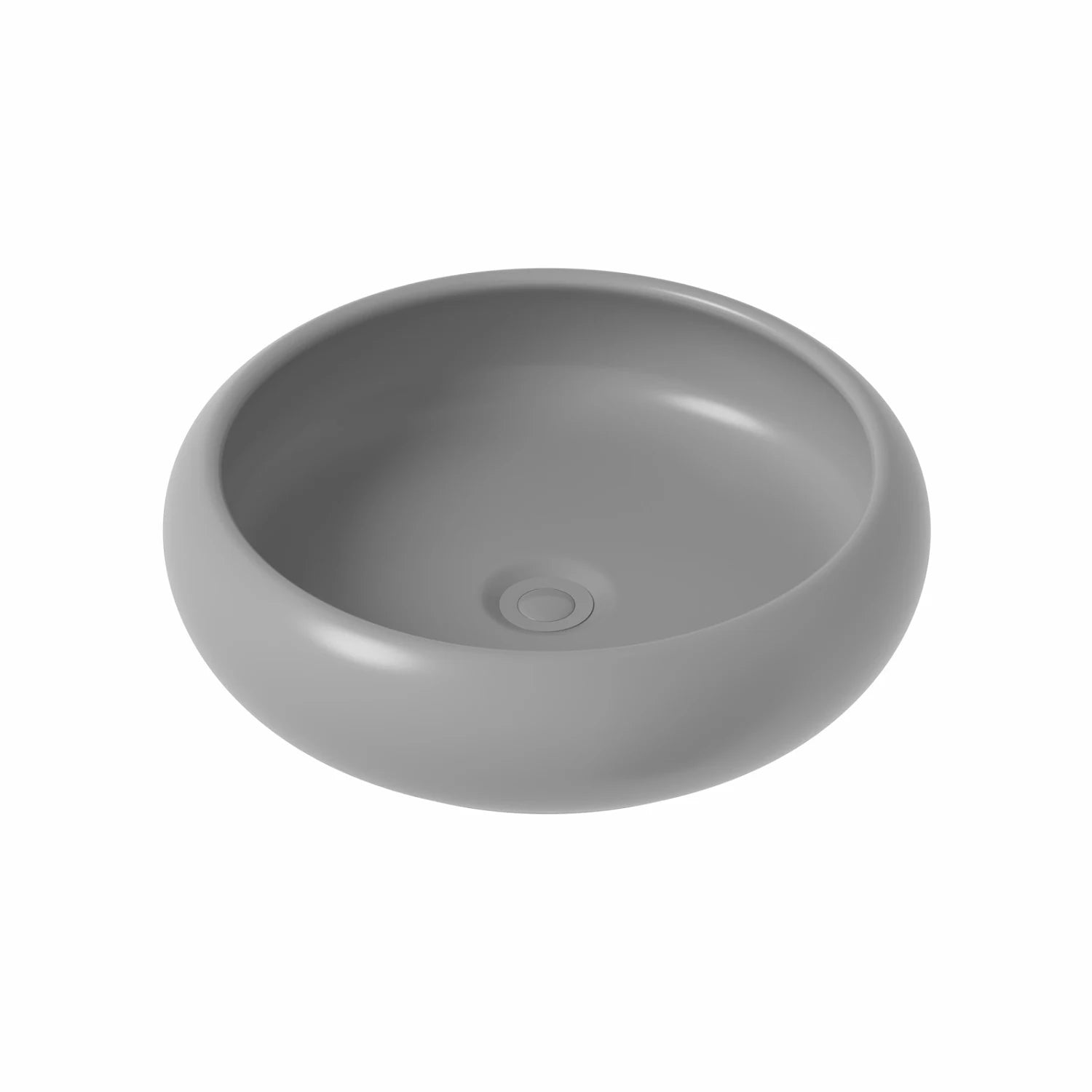 AFFINE Round Countertop Basin Matt Grey - 420 x 420mm - S R Originals