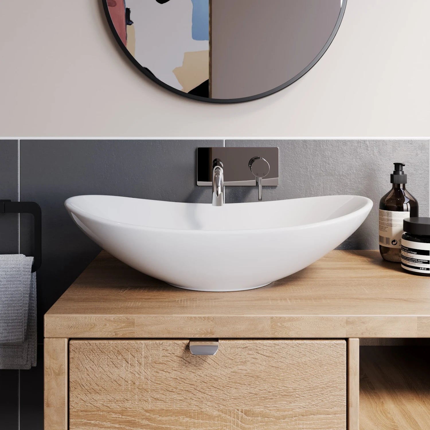 AFFINE Countertop Basin - 620 x 360mm - S R Originals