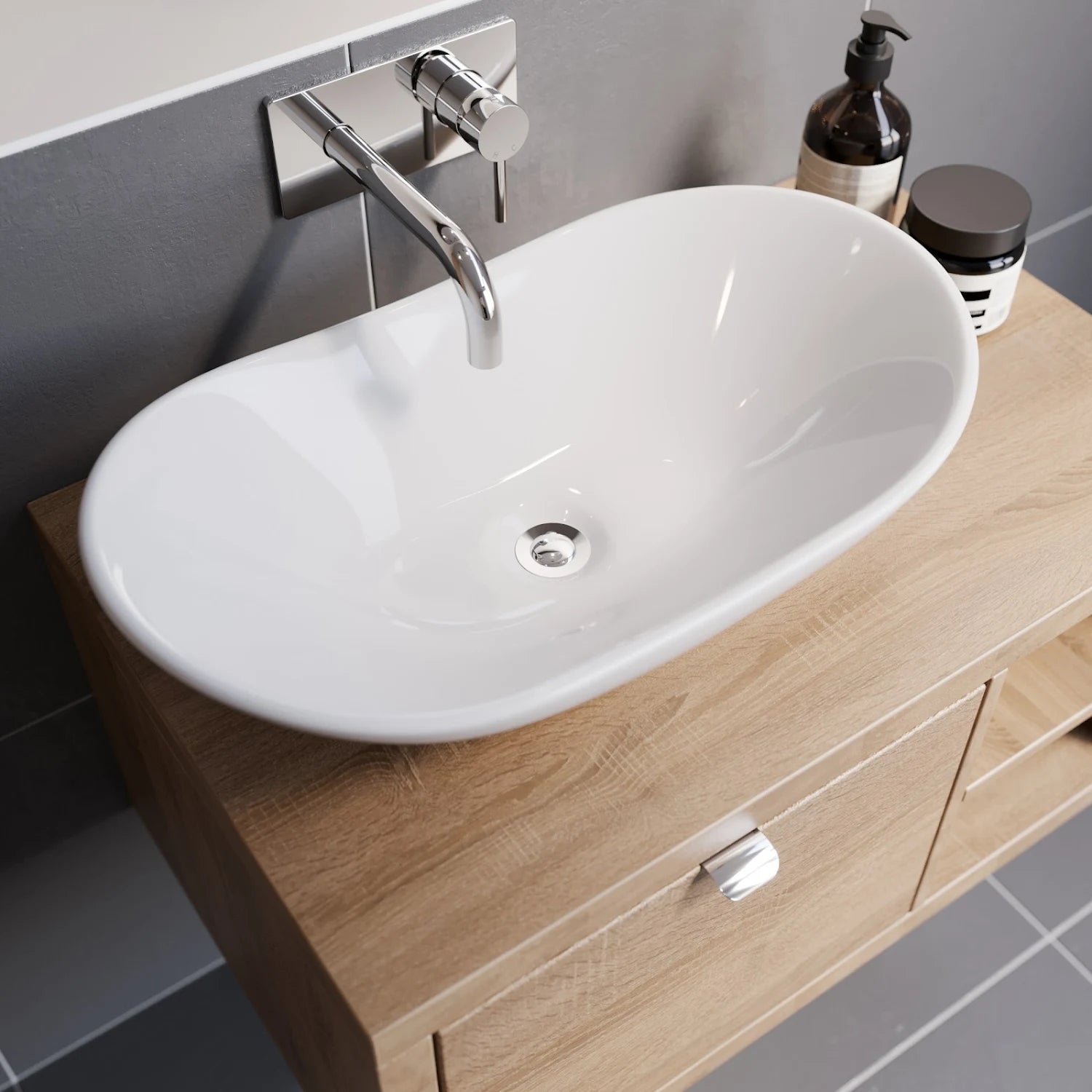 AFFINE Countertop Basin - 620 x 360mm - S R Originals