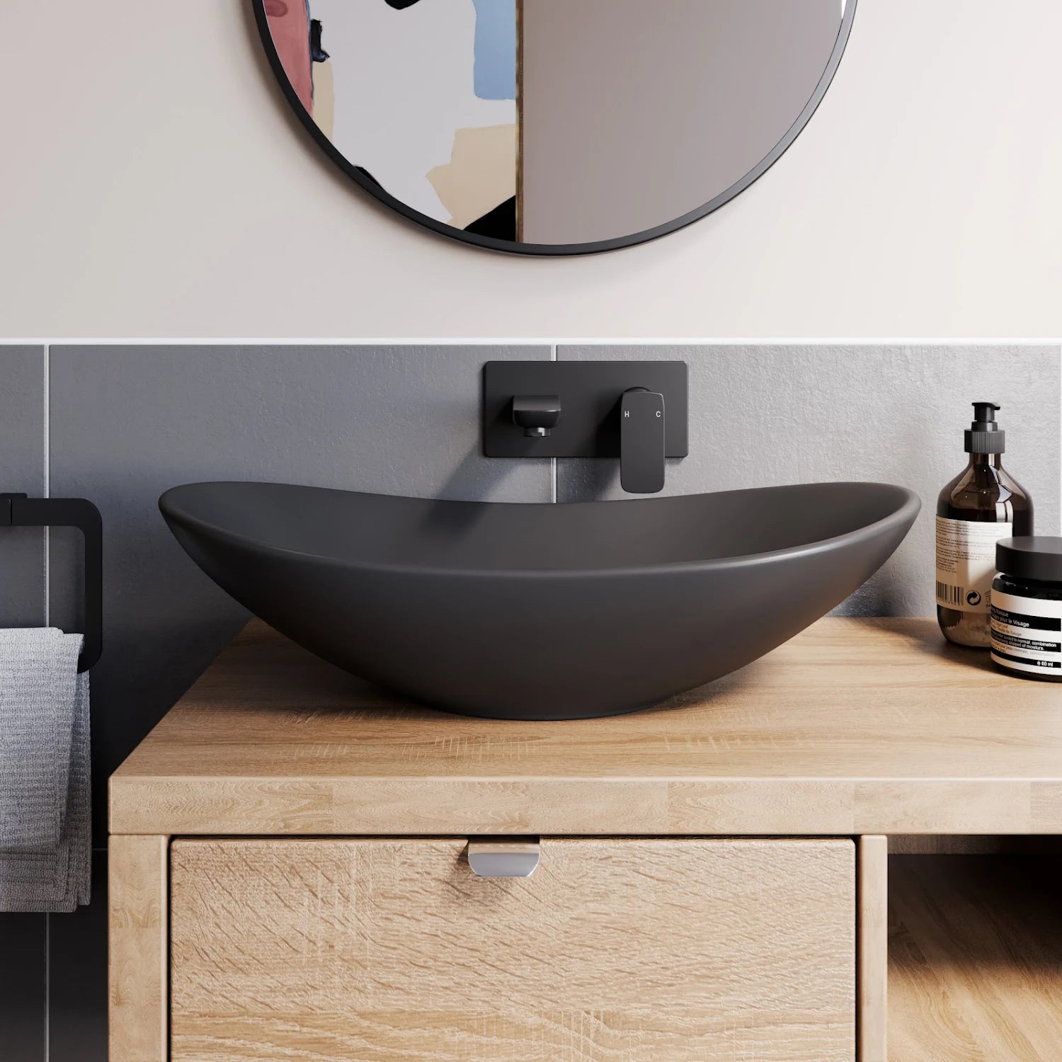 AFFINE Countertop Basin - 620 x 360mm - S R Originals