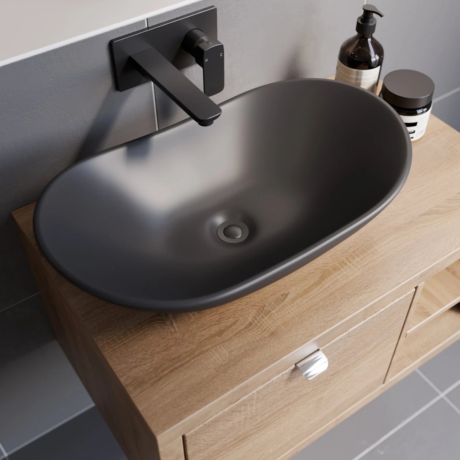 AFFINE Countertop Basin - 620 x 360mm - S R Originals